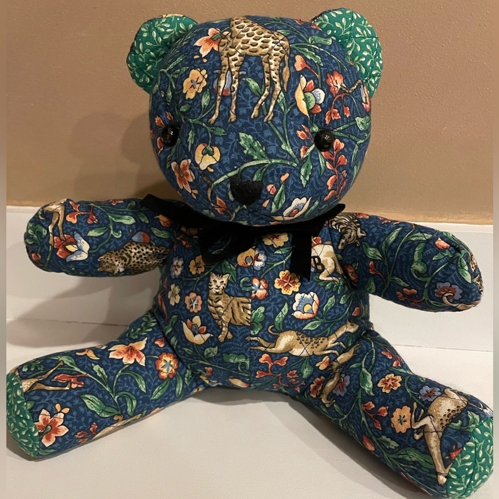 Vera Bradley Animal Kingdom Noah Teddy Bear Plush Stuffed 12" Vintage Retired